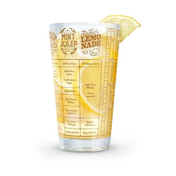 Genuine Fred GOOD MEASURE - Whiskey Cocktail Recipe Glass