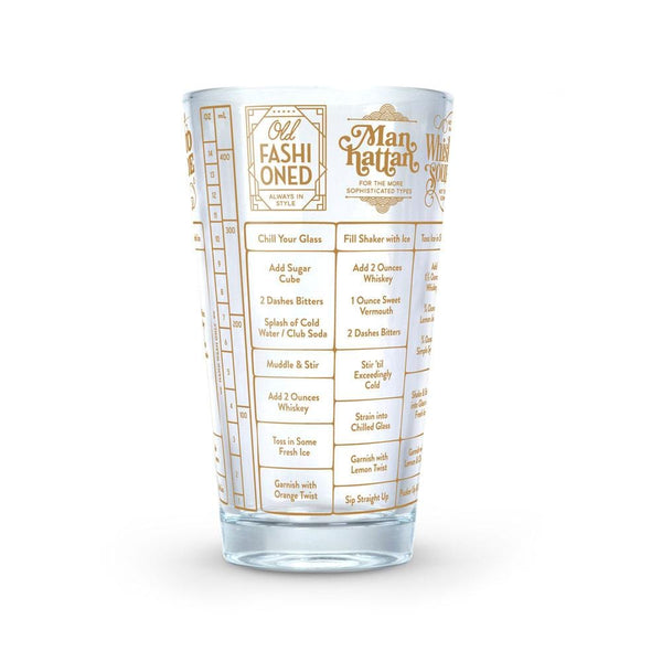 genuine fred GOOD MEASURE - Whiskey Cocktail Recipe Glass