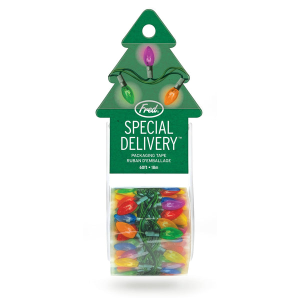 genuine fred SPECIAL DELIVERY - STRING LIGHTS Printed Packing Tape
