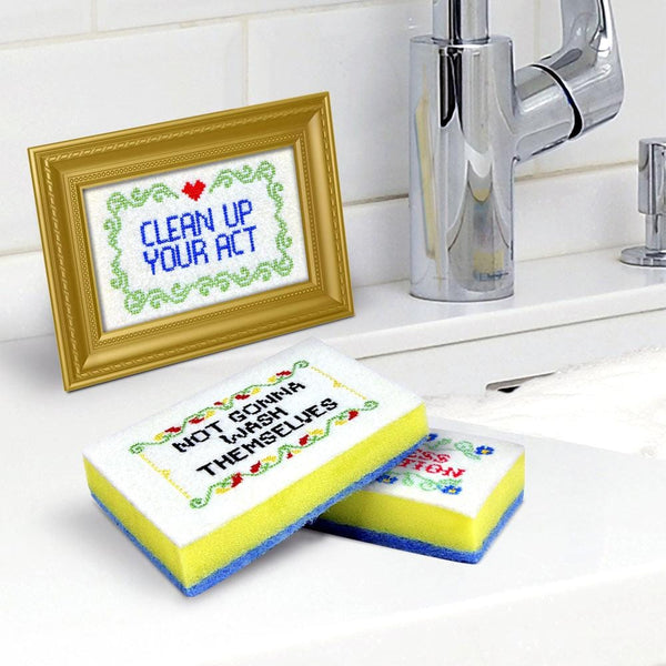 Genuine Fred SUBVERSIVE SPONGES - PG Rated Sponge Caddy Set