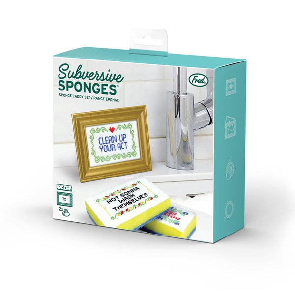 Genuine Fred SUBVERSIVE SPONGES - PG Rated Sponge Caddy Set