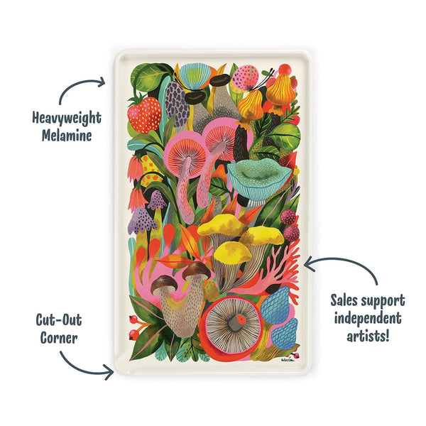 Genuine Fred SUPER USEFUL TRAY - MUSHROOMS Melamine Tray