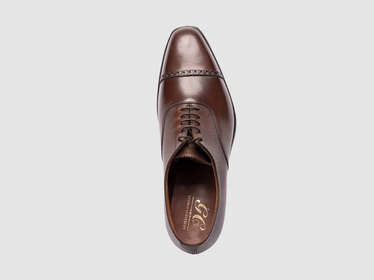 George Cleverley Charles In Dark Brown Pebble Grain Calf