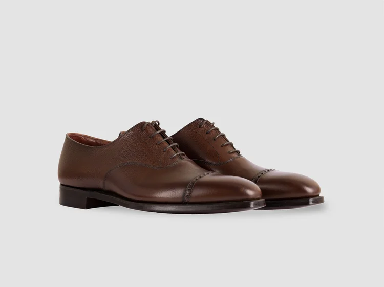 george cleverley Charles in Dark Brown Pebble Grain Calf