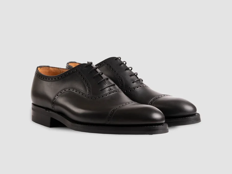 george cleverley Edward in Black Calf with Rubber Sole
