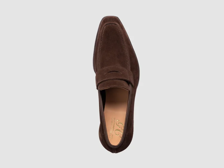 George Cleverley George In Dark Brown Suede