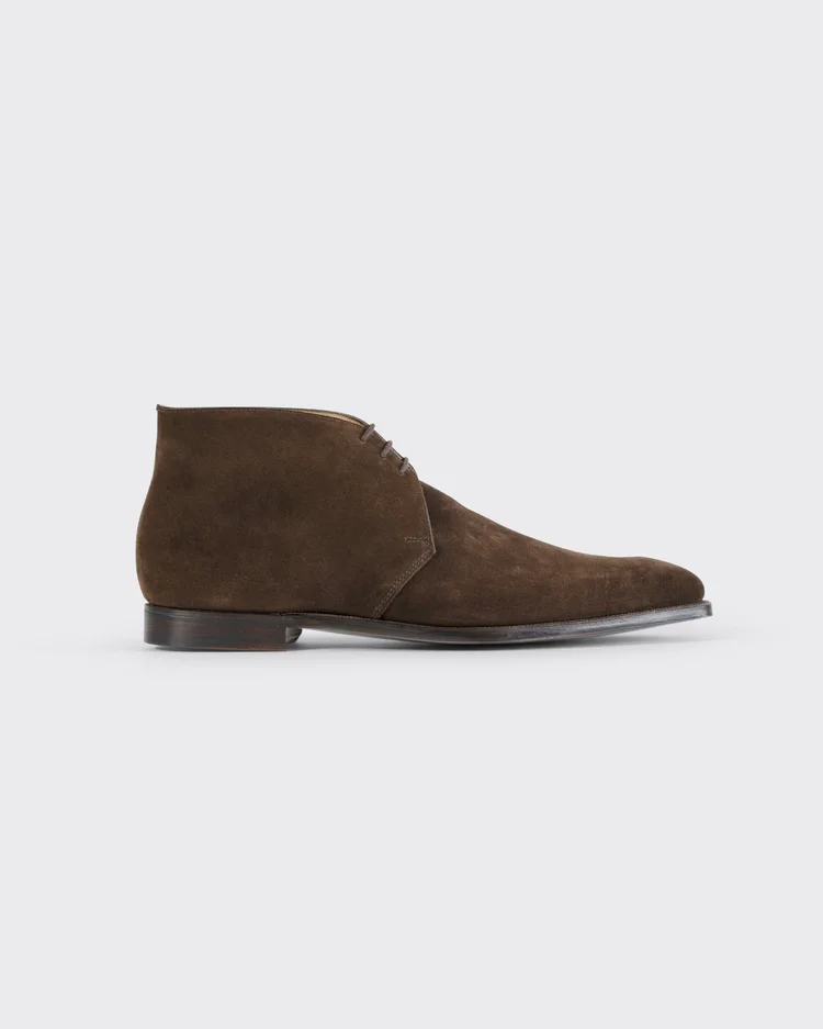 george cleverley Nathan in Dark Brown Suede Calf