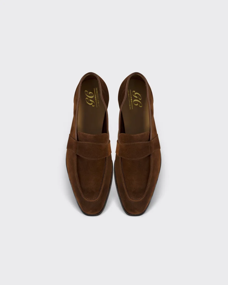 George Cleverley Owen In Dark Brown Calf Suede