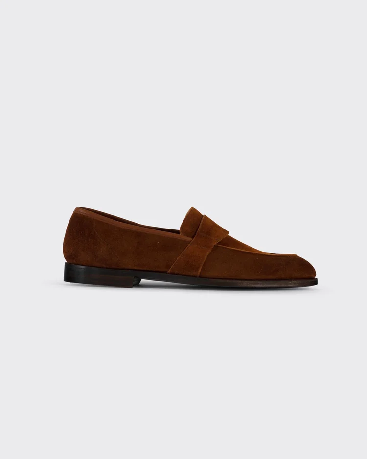 george cleverley Owen in Dark Brown Calf Suede
