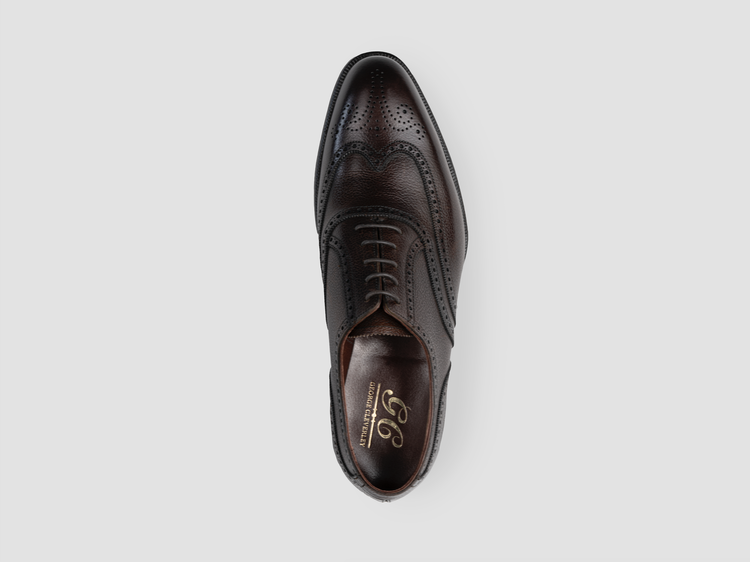 George Cleverley Reuben In Dark Brown Pebble Grain