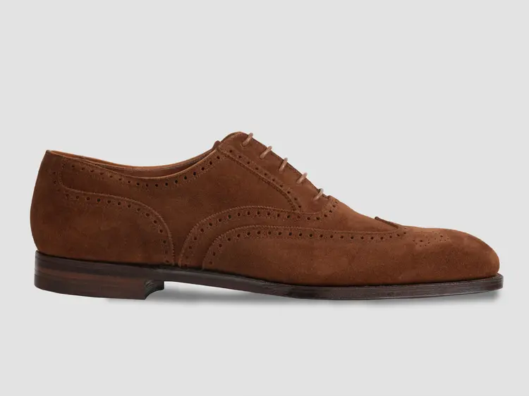 George Cleverley Reuben In Polo Brown Calf Suede