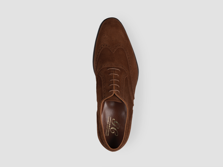 George Cleverley Reuben In Polo Brown Calf Suede