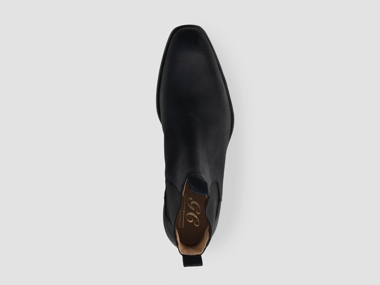 George Cleverley Robert In Black Roughout Suede