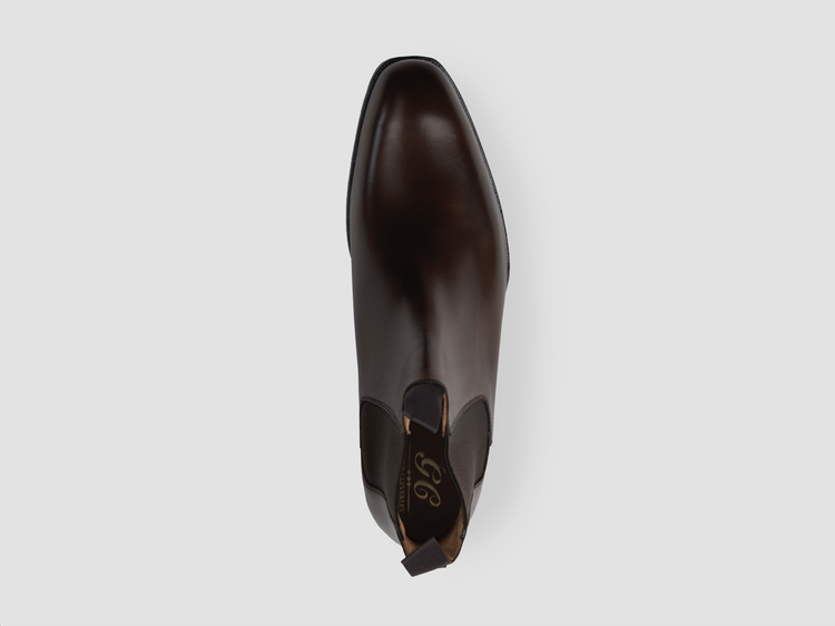 George Cleverley Jason In Dark Brown Burnished Calf