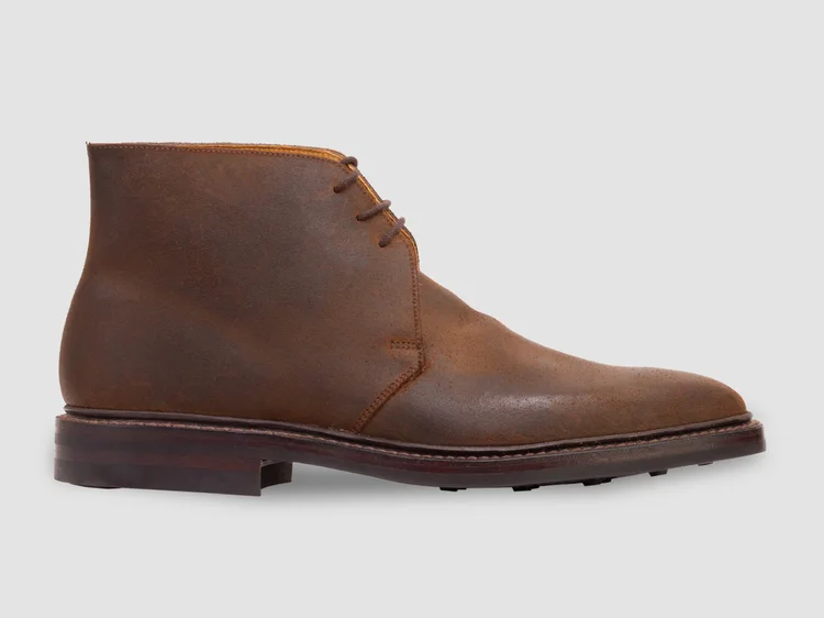 George Cleverley Nathan In Dark Brown Rough-out Suede