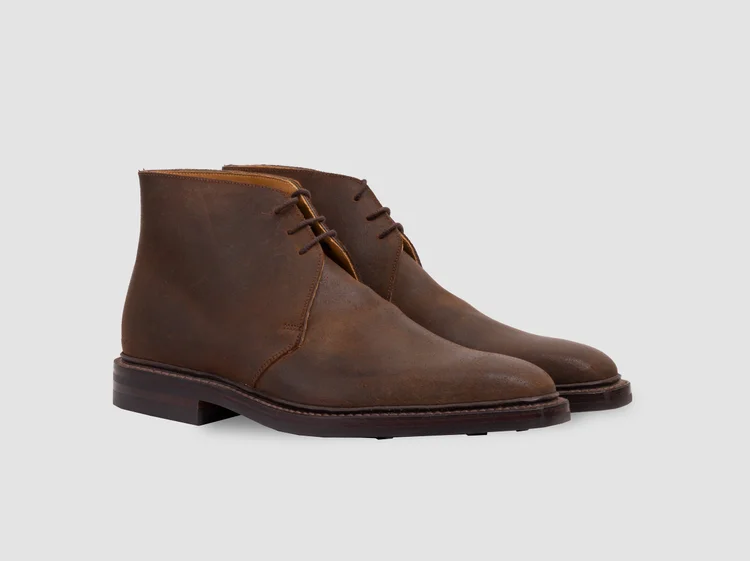 george cleverley Nathan in Dark Brown Rough-out Suede