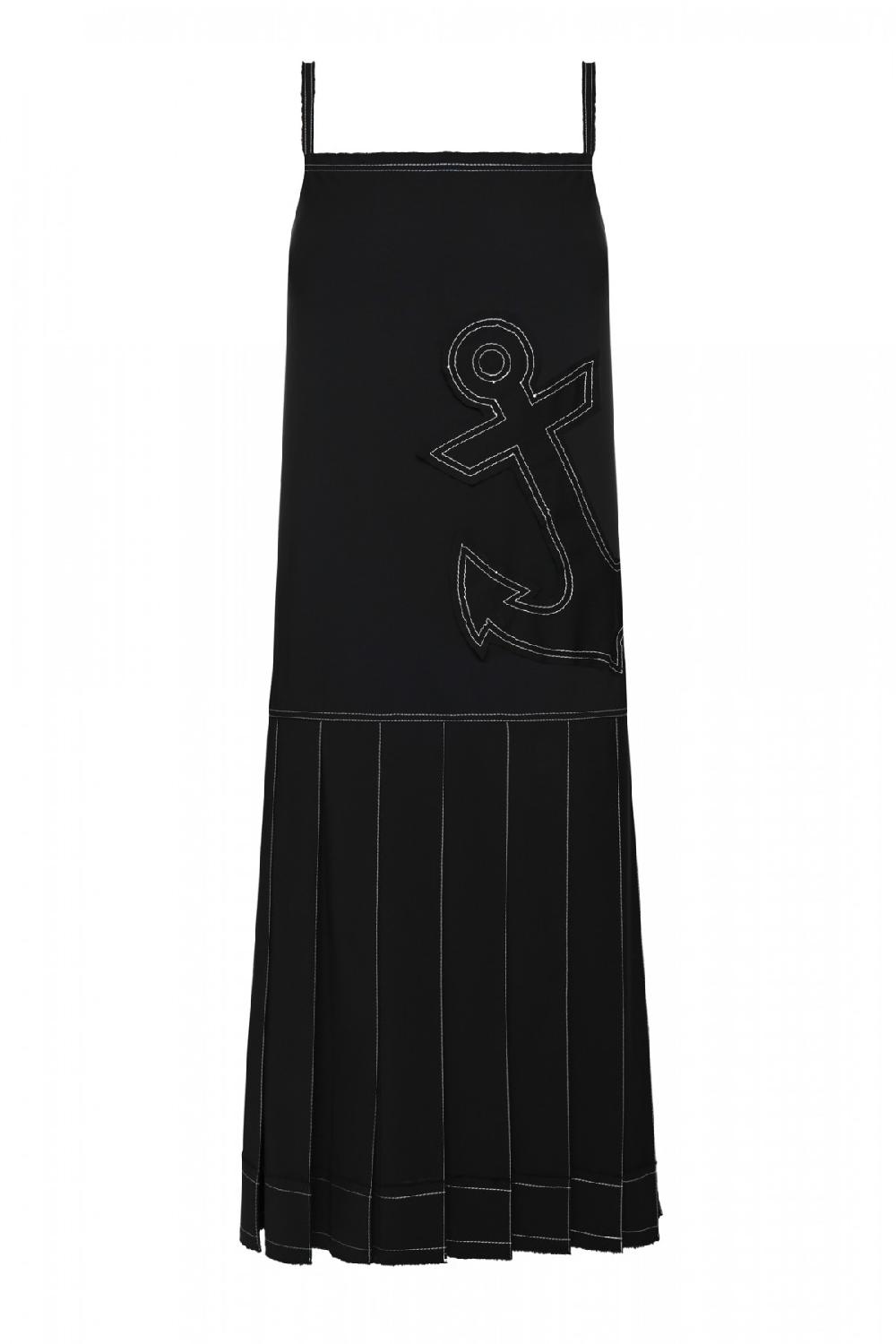 george keburia GEORGE KEBURIA - ANCHOR EMBELLISHED PLEATED DRESS