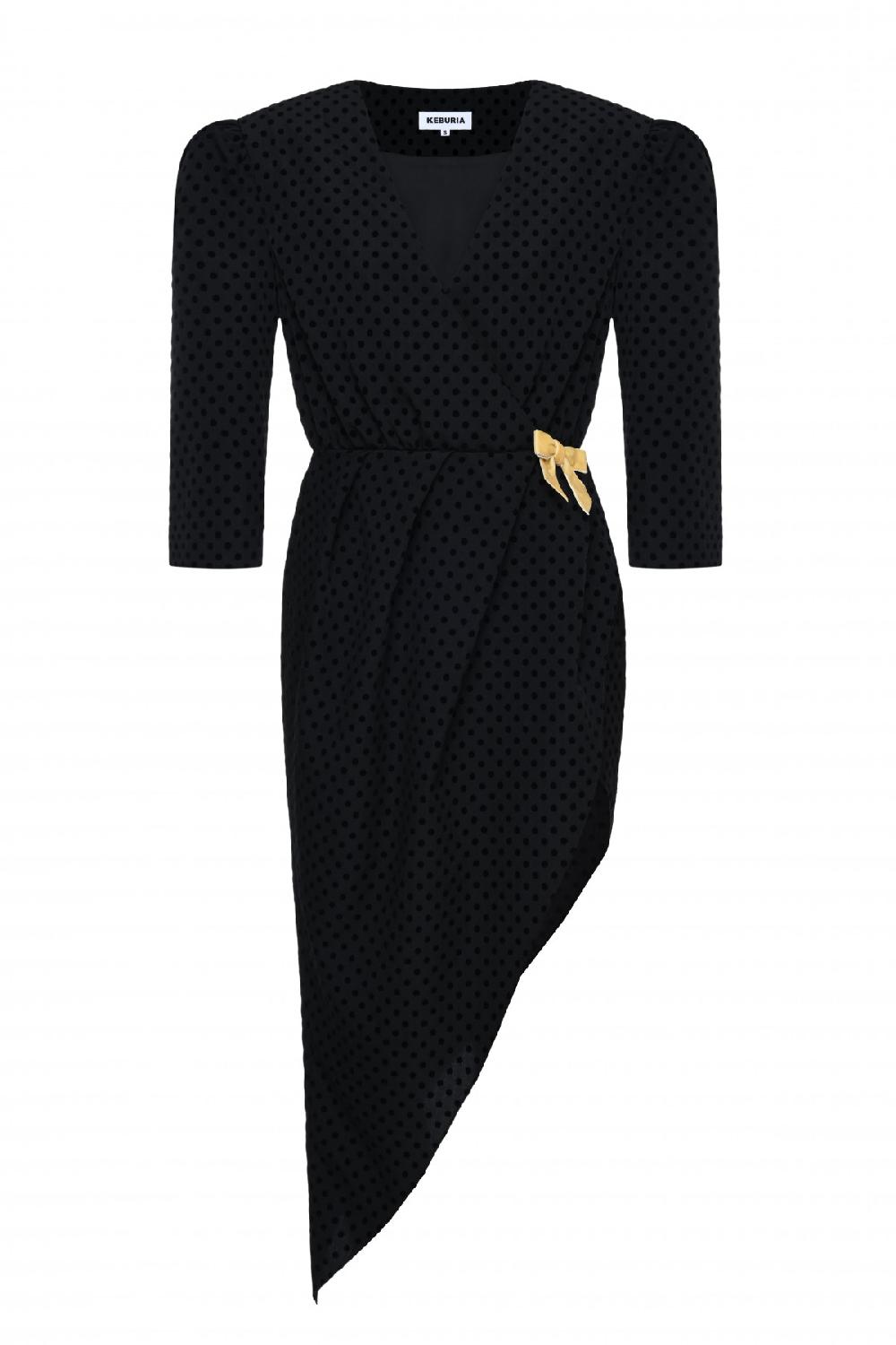 george keburia GEORGE KEBURIA - BLACK ASYMMETRIC DRESS