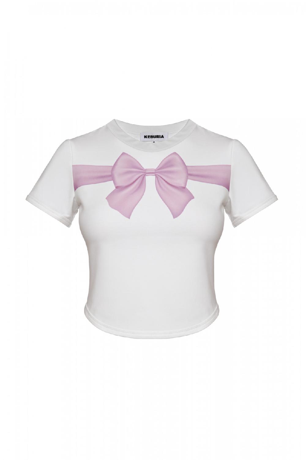 george keburia GEORGE KEBURIA - BOW COTTON-JERSEY TEE