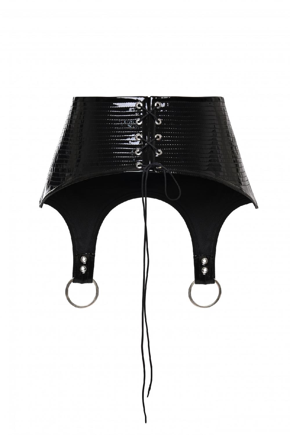 George Keburia GEORGE KEBURIA - FAUX VEGAN LEATHER CORSET