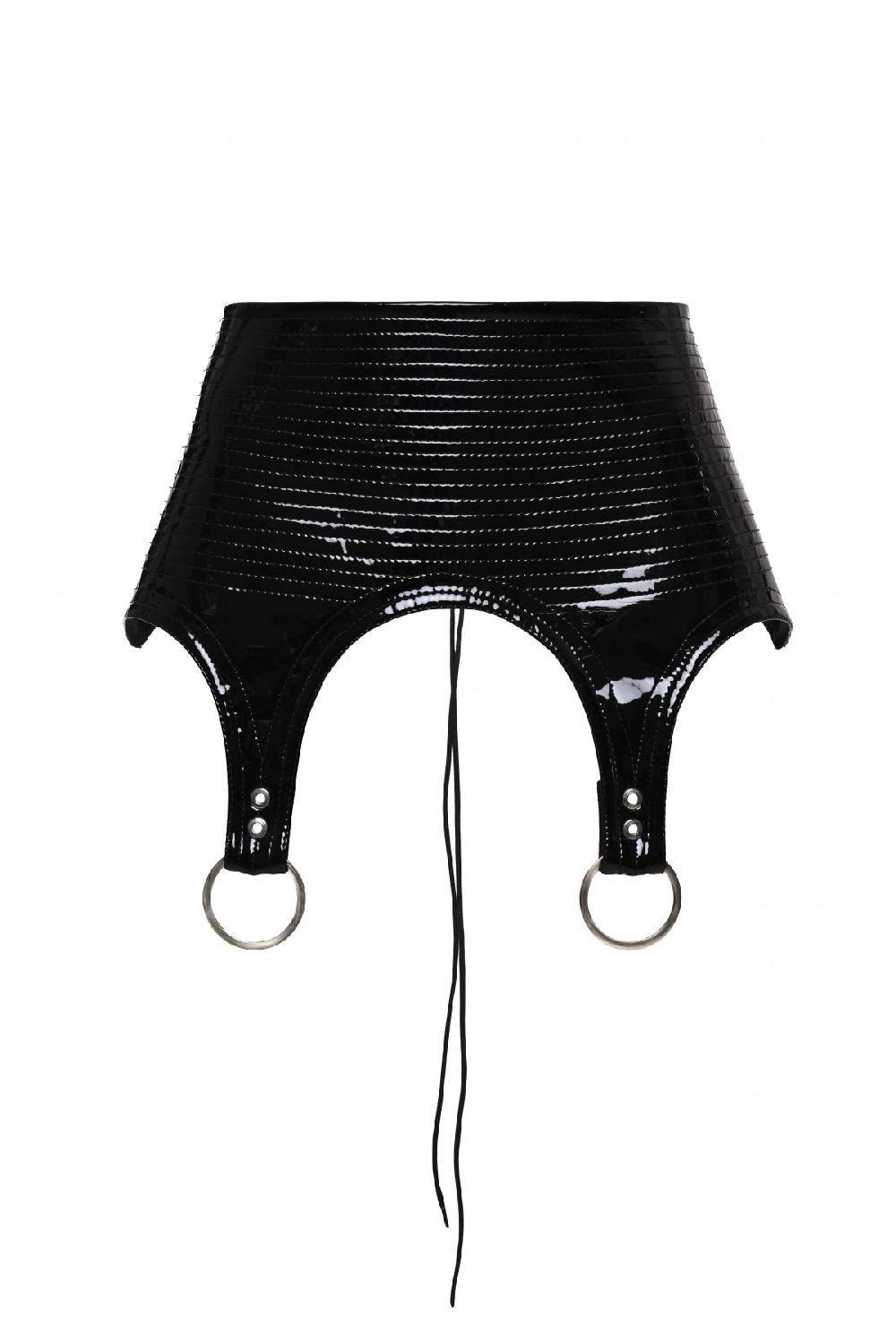 george keburia GEORGE KEBURIA - FAUX VEGAN LEATHER CORSET