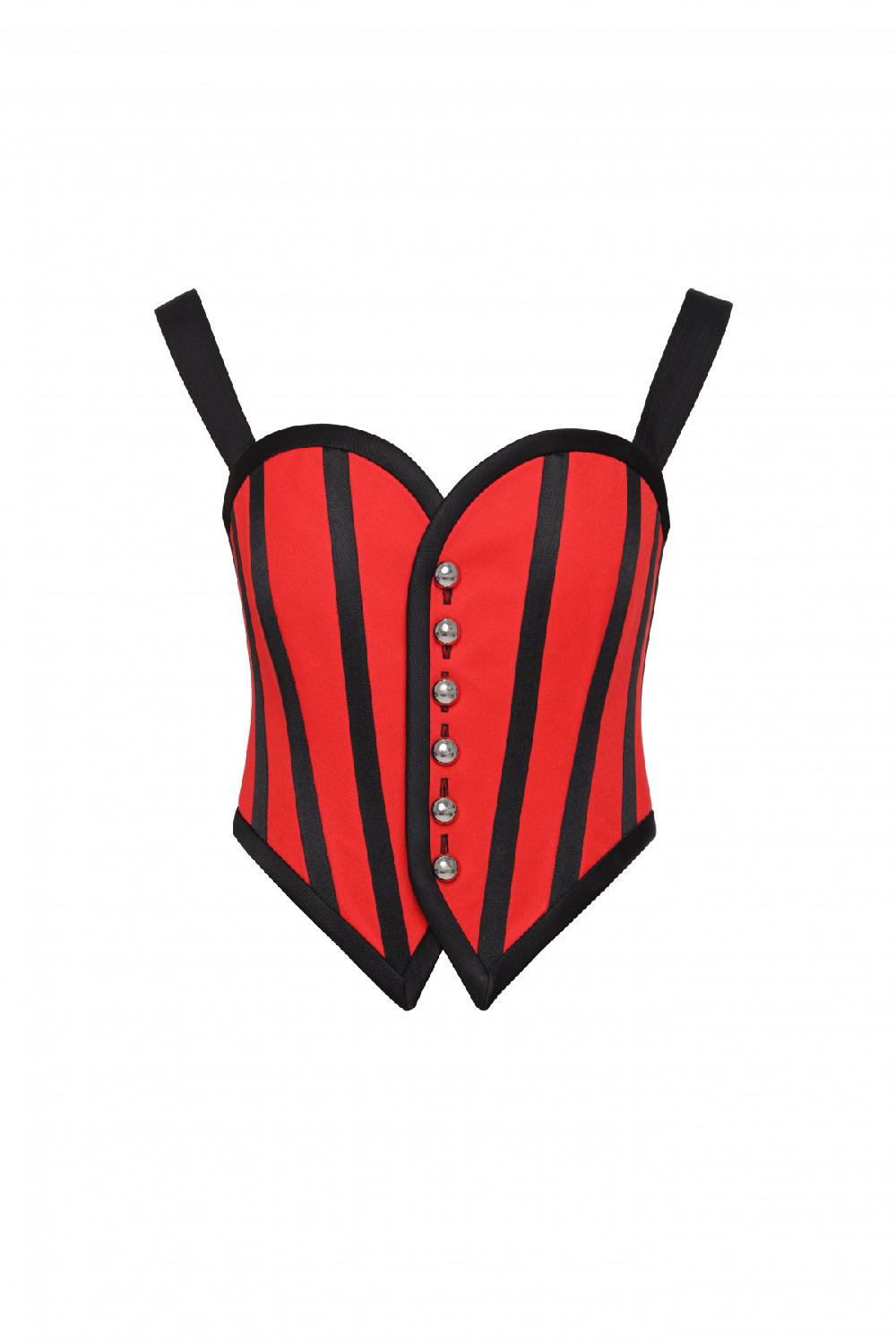 george keburia GEORGE KEBURIA - RED SCULPTED CORSET