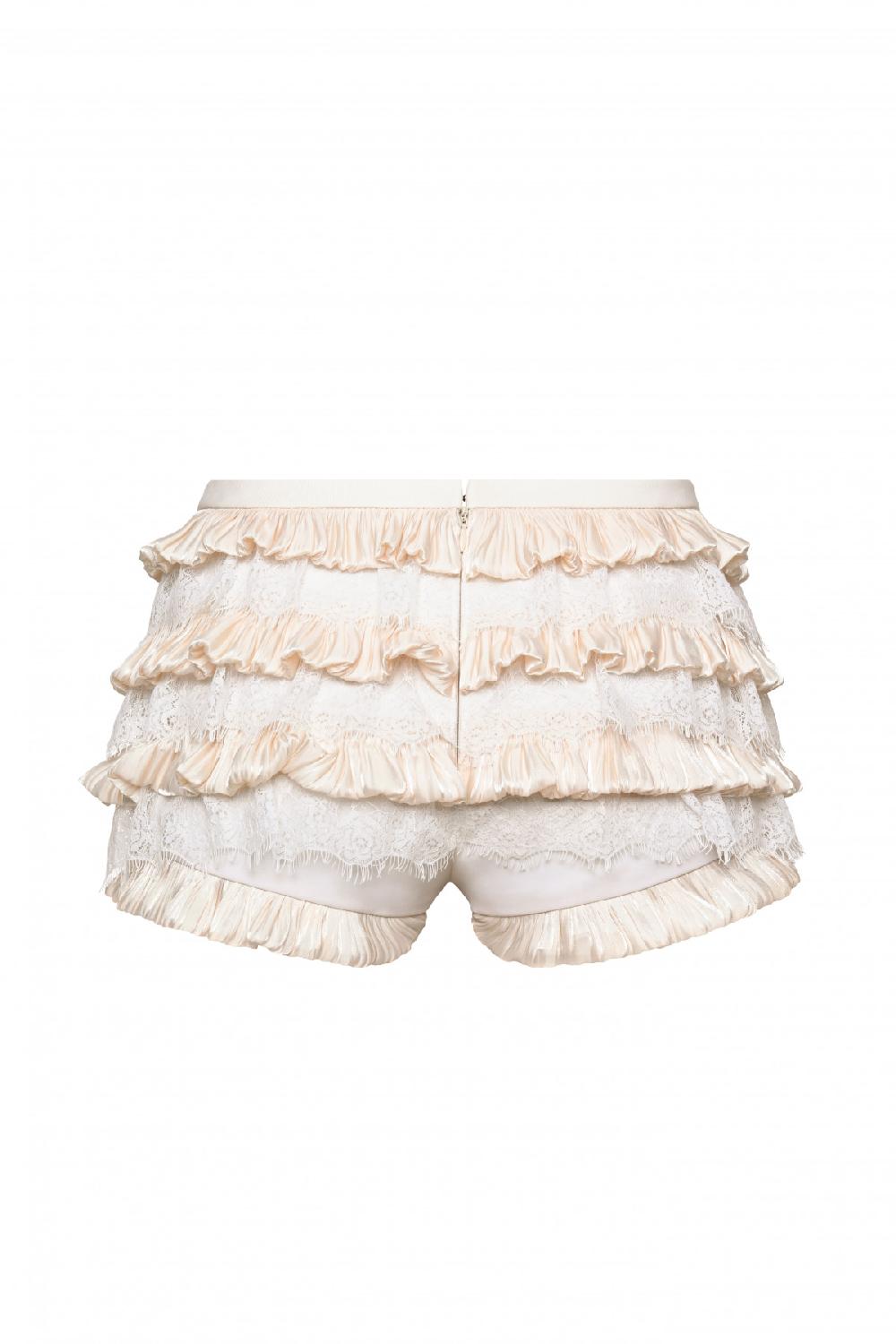 George Keburia GEORGE KEBURIA - RUFFLED MINI SHORTS