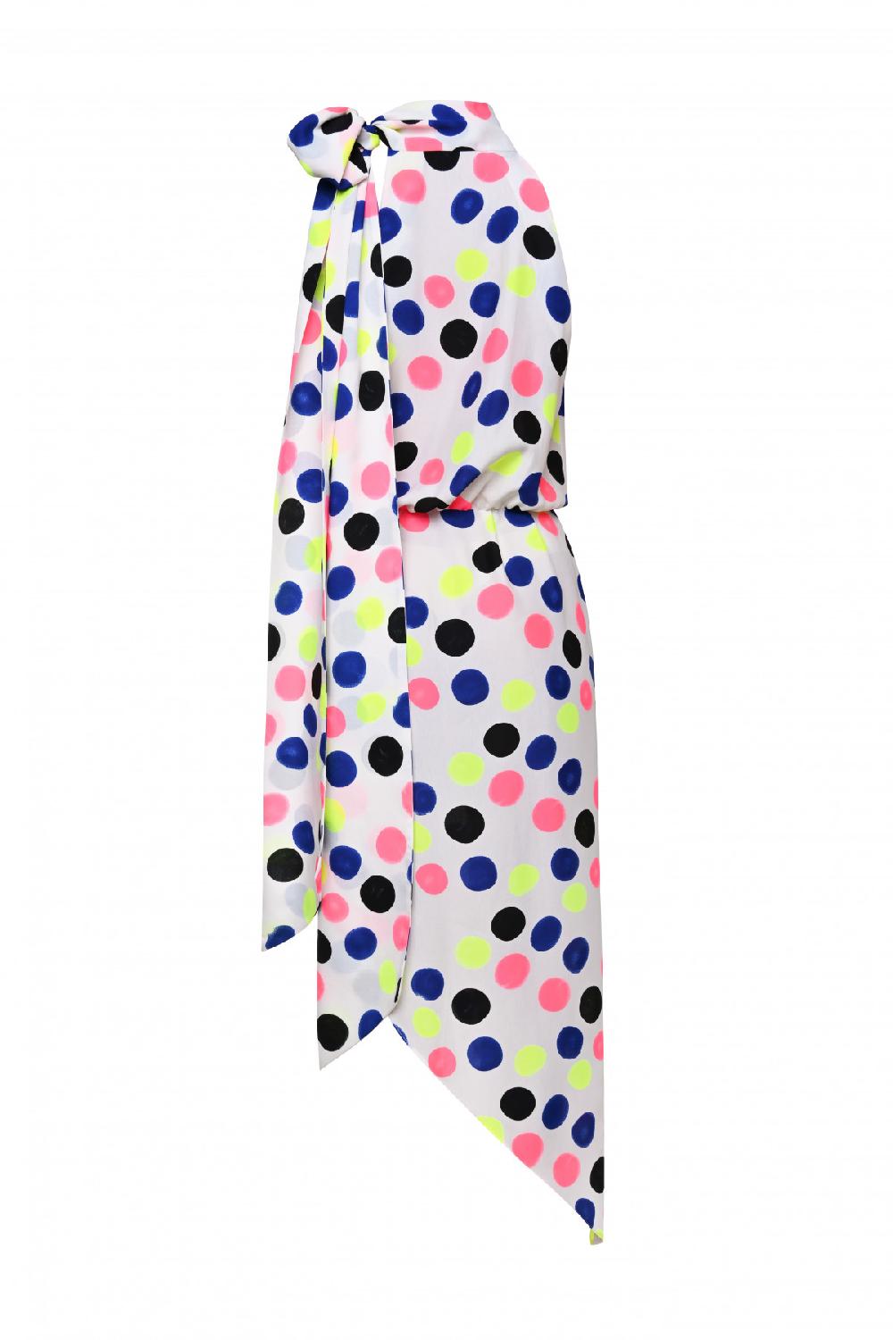 George Keburia GEORGE KEBURIA - POLKA DOT ASYMMETRIC DRESS