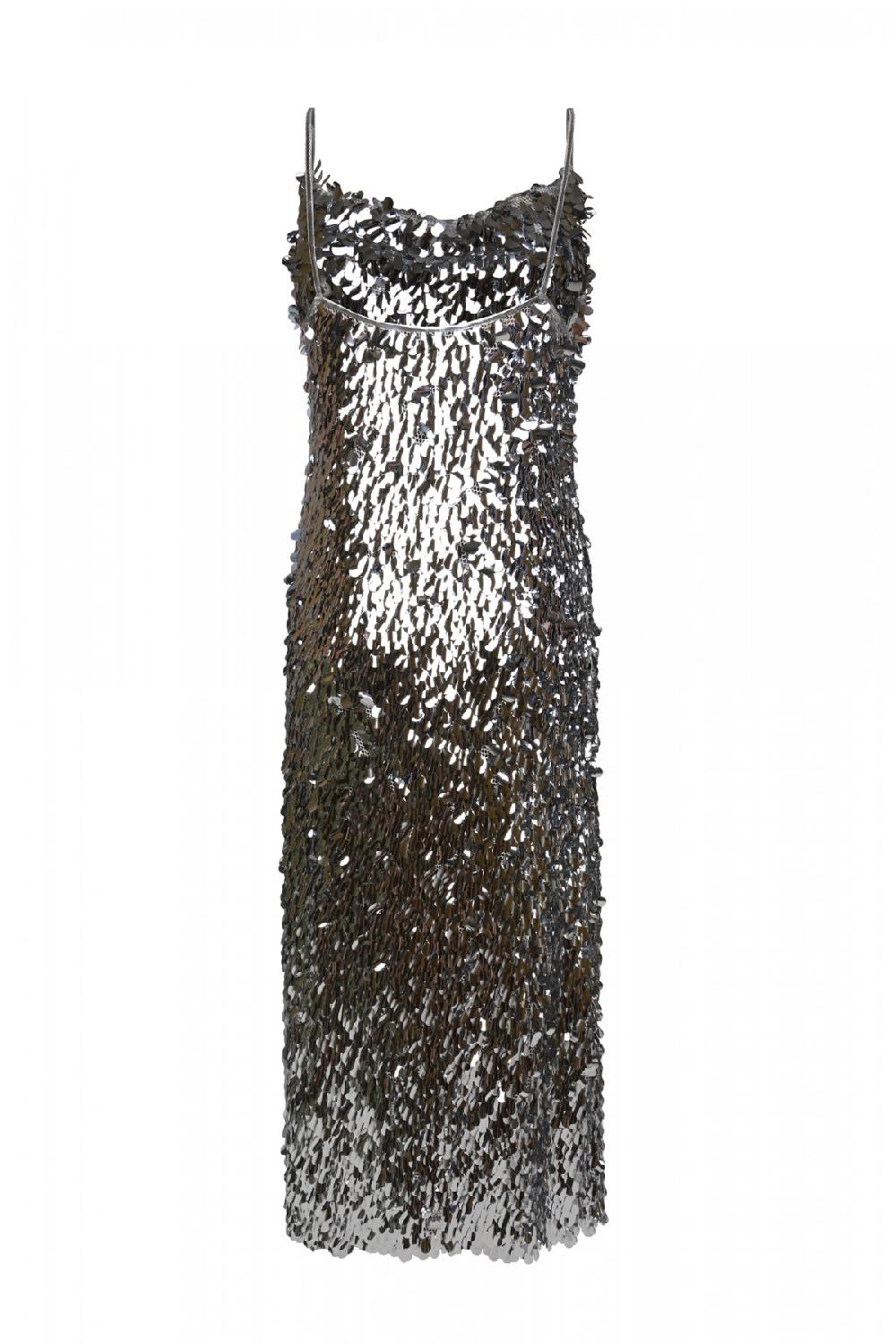George Keburia GEORGE KEBURIA - SEQUINED COWL NECK MIDI DRESS