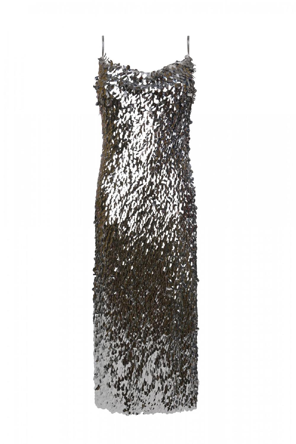 george keburia GEORGE KEBURIA - SEQUINED COWL NECK MIDI DRESS