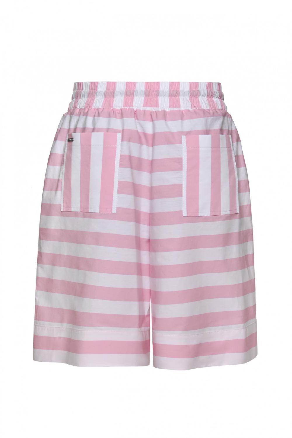 George Keburia GEORGE KEBURIA - STRIPED COTTON MIDI SHORTS