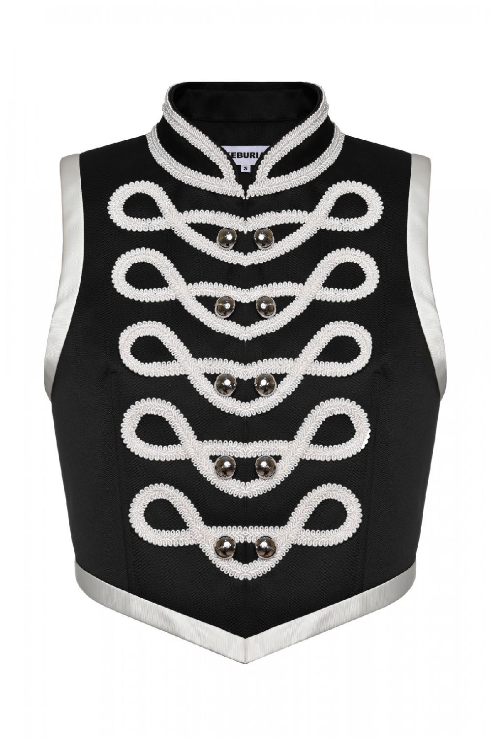 george keburia GEORGE KEBURIA - STRUCTURED EMBELLISHED VEST