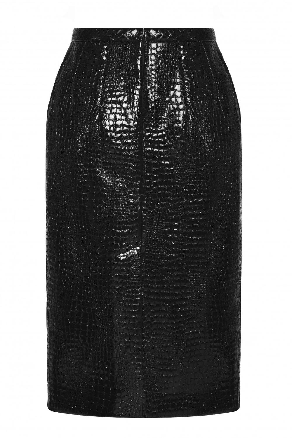 George Keburia GEORGE KEBURIA - VEGAN LEATHER MIDI SKIRT