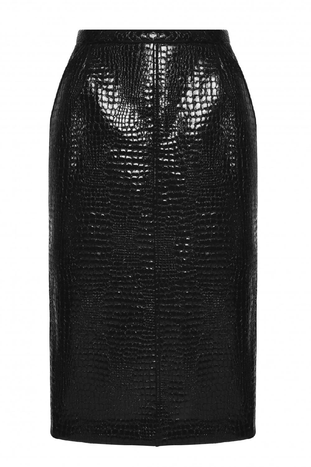 george keburia GEORGE KEBURIA - VEGAN LEATHER MIDI SKIRT