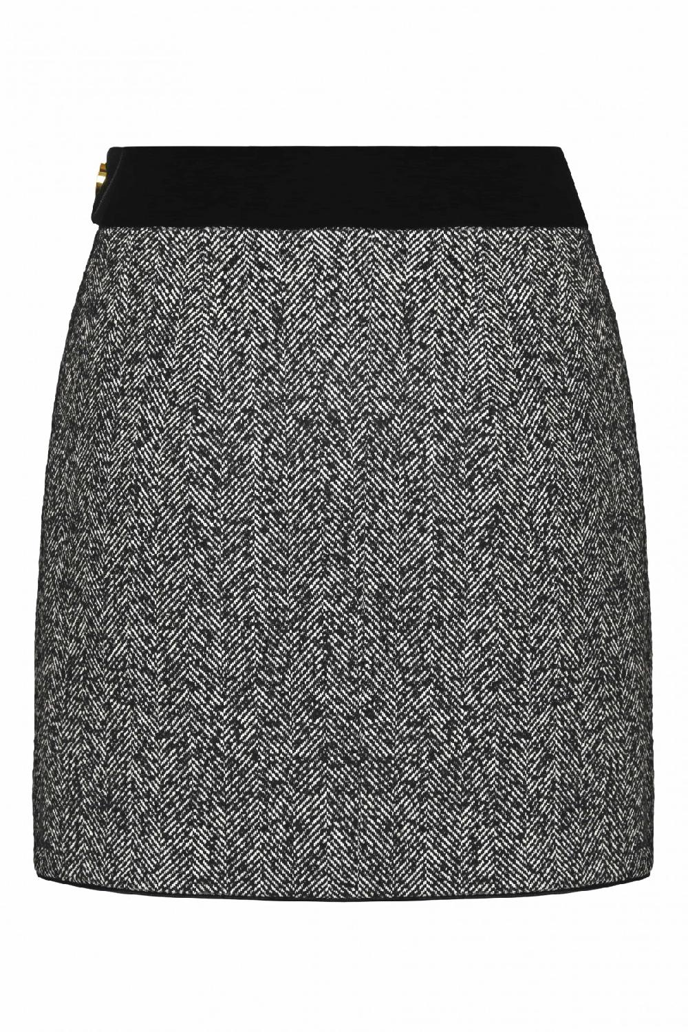 George Keburia GEORGE KEBURIA - VELVET-TRIMMED MINI SKIRT