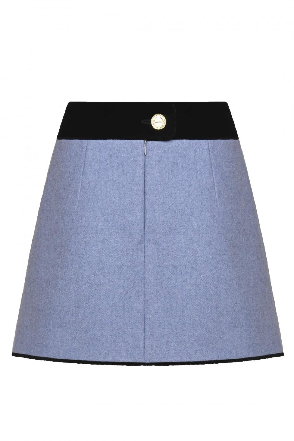 George Keburia GEORGE KEBURIA - VELVET-TRIMMED MINI SKIRT
