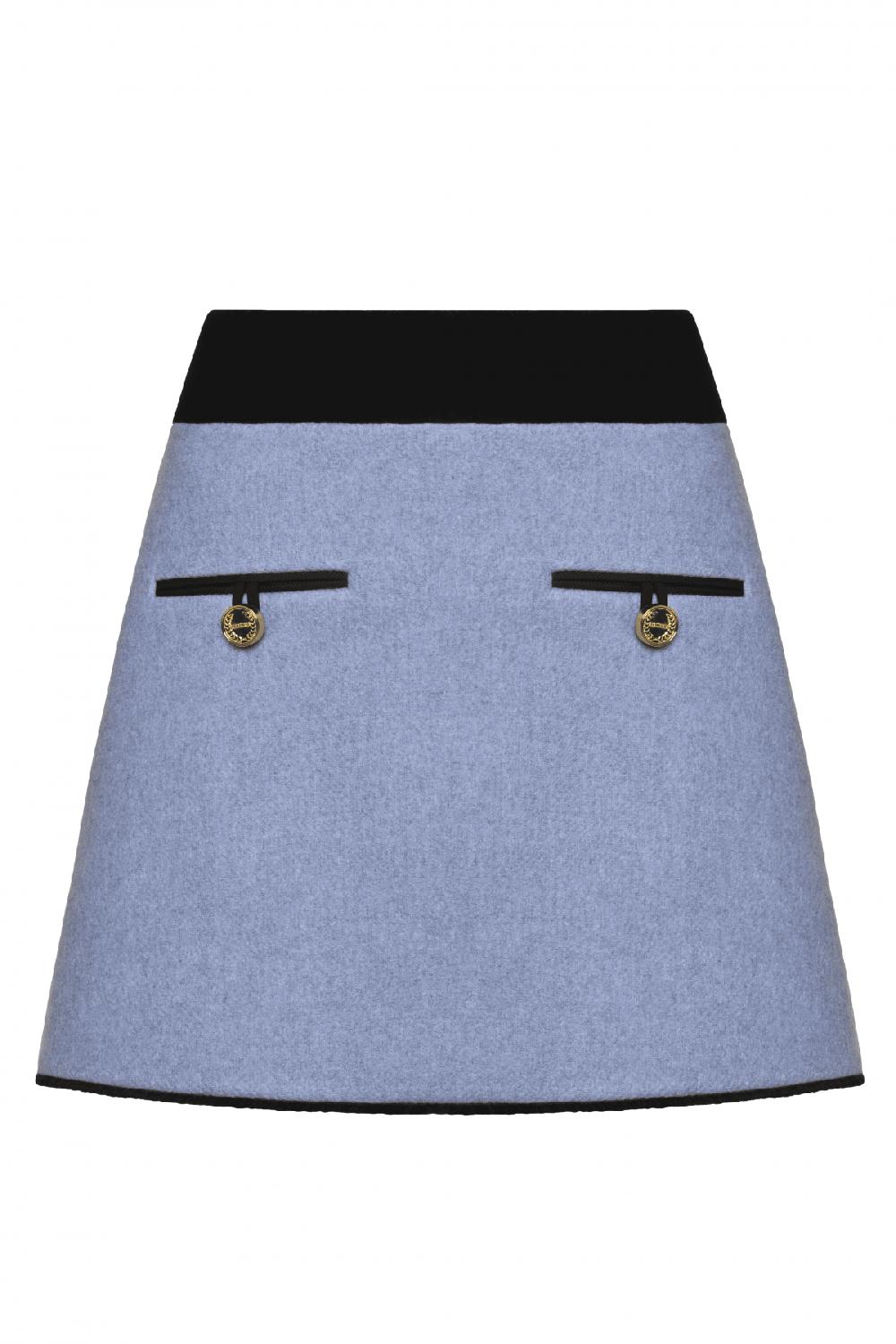 george keburia GEORGE KEBURIA - VELVET-TRIMMED MINI SKIRT