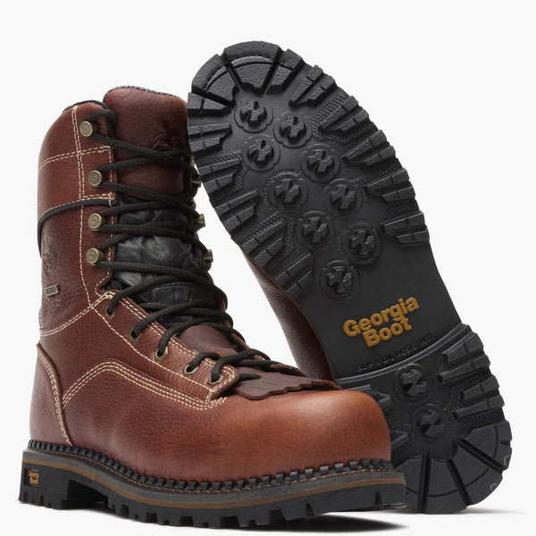 Georgia Boot Georgia Boot AMP LT Logger Composite Toe Low Heel Waterproof Work Boot Brown
