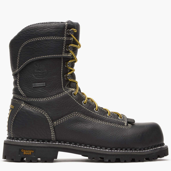 georgia boot Georgia Boot AMP LT Logger Composite Toe Waterproof Work Boot BLACK