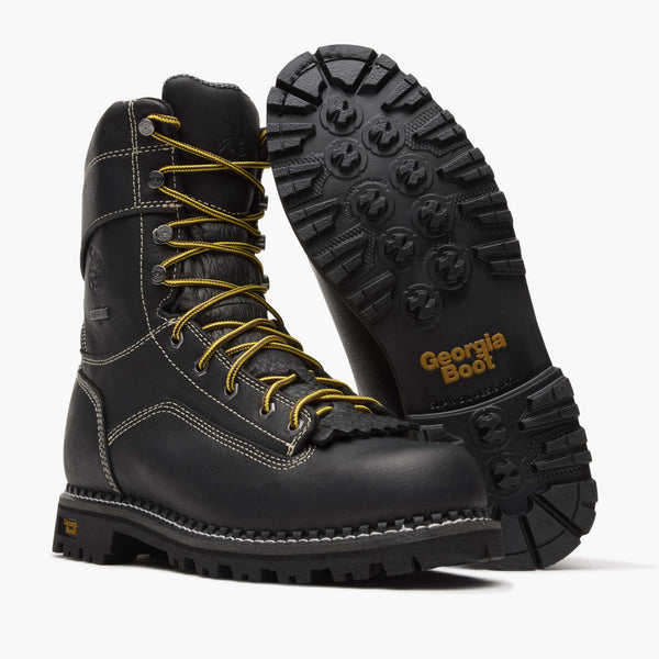 Georgia Boot Georgia Boot AMP LT Logger Low Heel Waterproof Work Boot BLACK