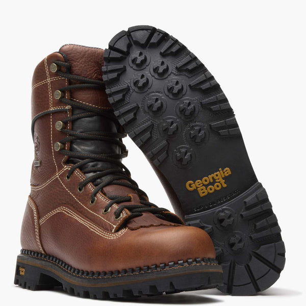 Georgia Boot Georgia Boot AMP LT Logger Low Heel Waterproof Work Boot Brown