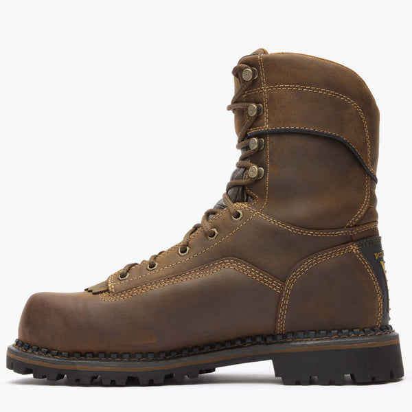 Georgia Boot Georgia Boot AMP LT Low Heel Logger Composite Toe Waterproof Work Boot CRAZY HORSE