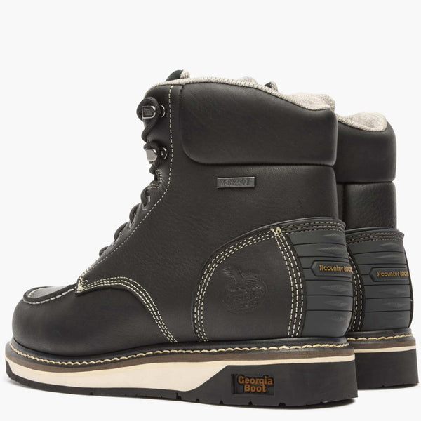 Georgia Boot Georgia Boot AMP LT Wedge Waterproof Moc-Toe Work Boot BLACK