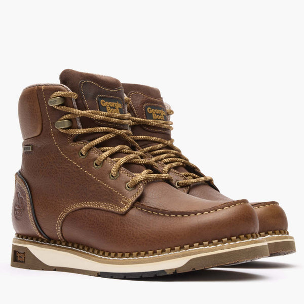 Georgia Boot Georgia Boot AMP LT Wedge Waterproof Moc-Toe Work Boot Brown