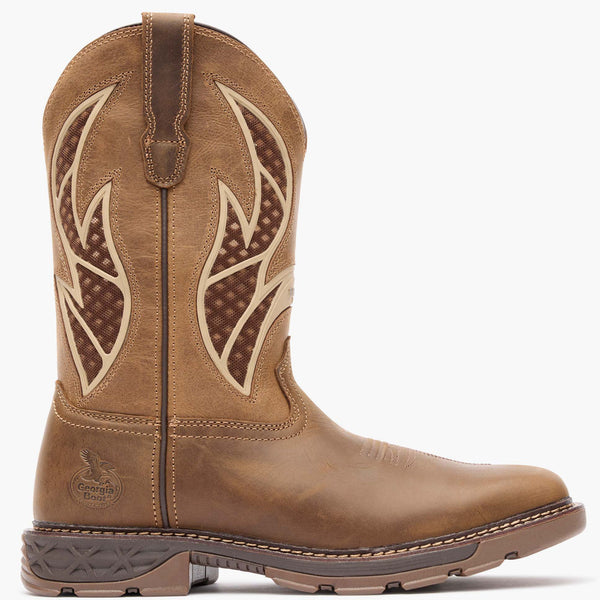 georgia boot Georgia Boot Carbo-Tec FLX Alloy Toe Pull-on with InsulKul™ Work Boot BROWN TAN