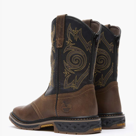 Georgia Boot Georgia Boot Carbo-Tec LT Big Kids Pull-On Saddle Boot BROWN BLACK