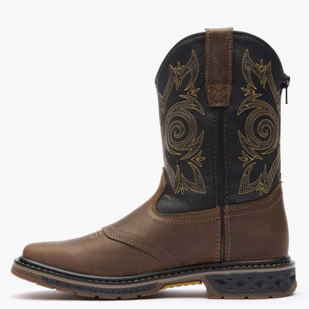 Georgia Boot Georgia Boot Carbo-Tec LT Big Kids Pull-On Saddle Boot BROWN BLACK