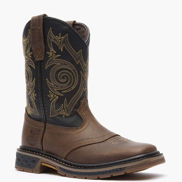 Georgia Boot Georgia Boot Carbo-Tec LT Little Kids Pull-On Saddle Boot BROWN BLACK