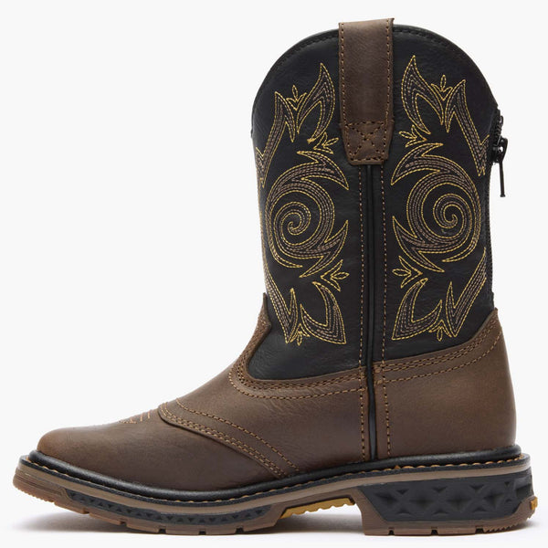 Georgia Boot Georgia Boot Carbo-Tec LT Little Kids Pull-On Saddle Boot BROWN BLACK