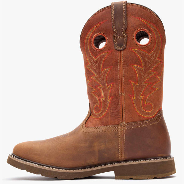 Georgia Boot Georgia Boot Core 37 Western 11" Waterproof Pull-On Work Boot BROWN RUST